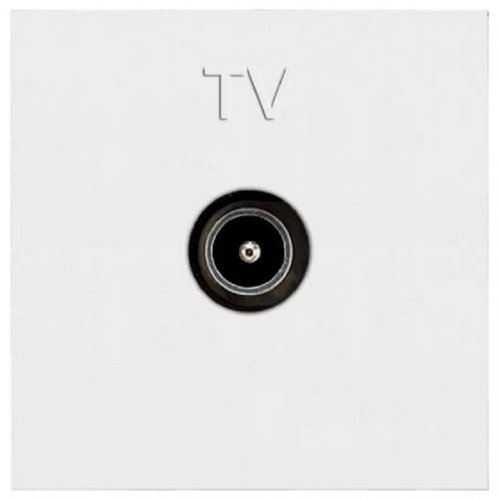 Розетка TV Оконечная без рамки ABB Niessen Zenit 1-м. 2 мод. N2250.7 BL белый картинка